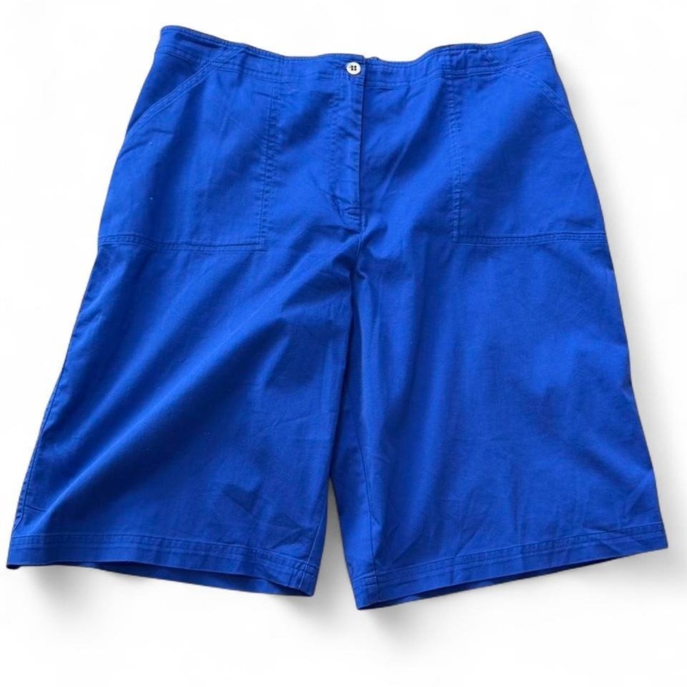 Vintage 90s Chico's Royal Nlue Bermuda Shorts, Women's Size 16
